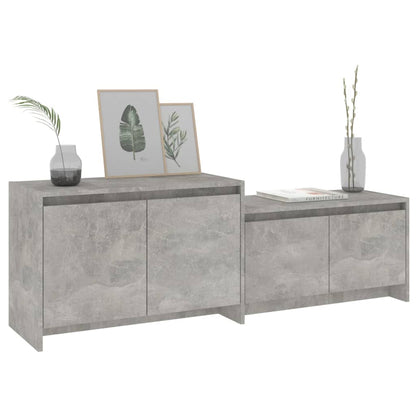 Tv-Meubel 146,5X35X50 Cm Bewerkt Hout Betongrijs