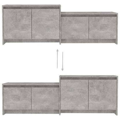 Tv-Meubel 146,5X35X50 Cm Bewerkt Hout Betongrijs