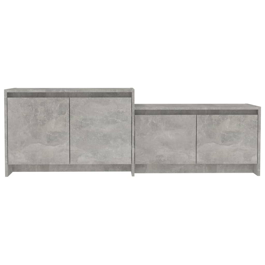Tv-Meubel 146,5X35X50 Cm Bewerkt Hout Betongrijs