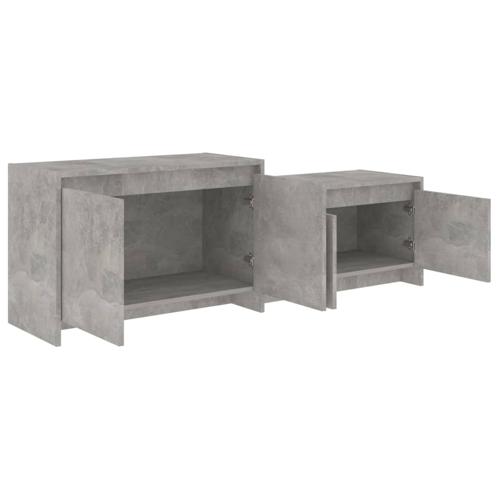 Tv-Meubel 146,5X35X50 Cm Bewerkt Hout Betongrijs