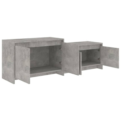 Tv-Meubel 146,5X35X50 Cm Bewerkt Hout Betongrijs