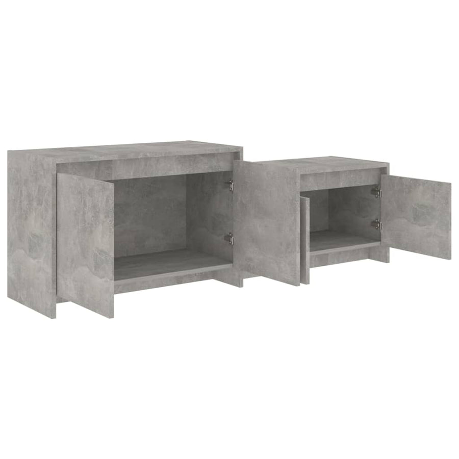 Tv-Meubel 146,5X35X50 Cm Bewerkt Hout Betongrijs