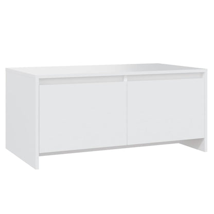 Salontafel 90X50X4,5 Cm Bewerkt Hout Wit