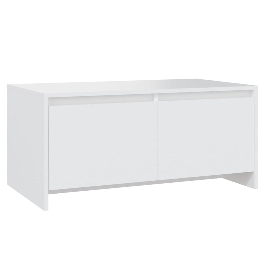 Salontafel 90X50X4,5 Cm Bewerkt Hout Wit