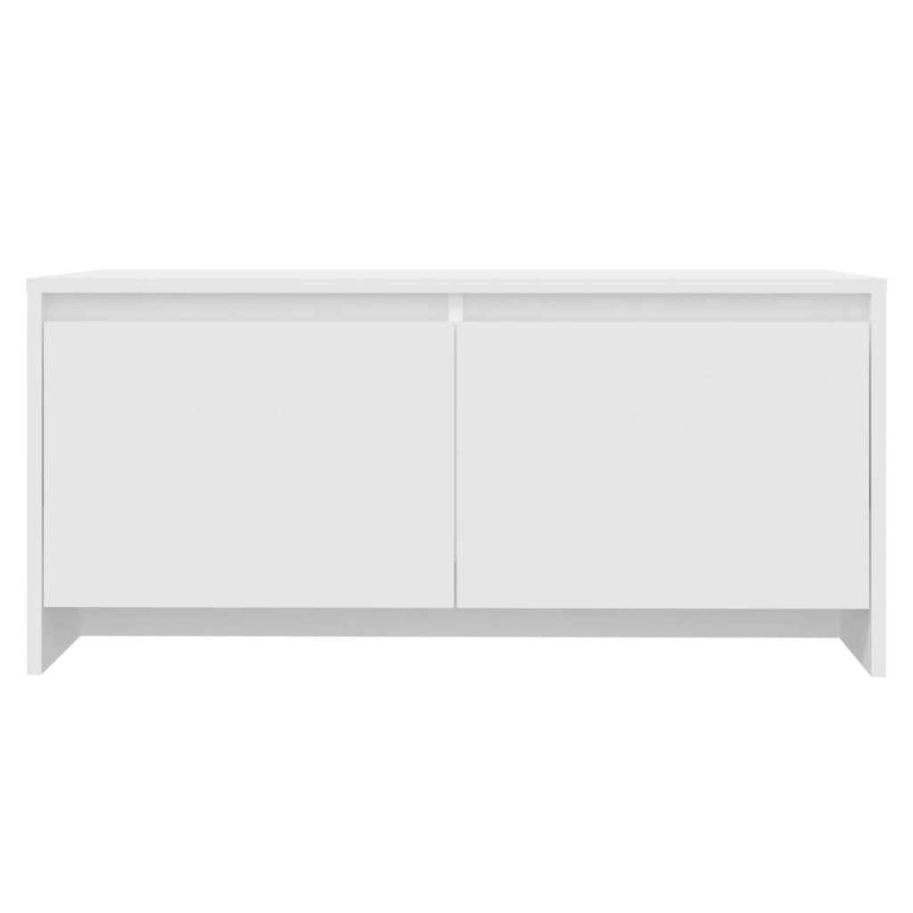 Salontafel 90X50X4,5 Cm Bewerkt Hout Wit