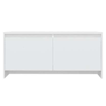 Salontafel 90X50X4,5 Cm Bewerkt Hout Wit