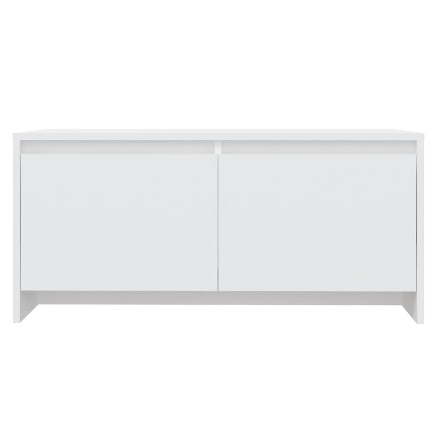 Salontafel 90X50X4,5 Cm Bewerkt Hout Wit