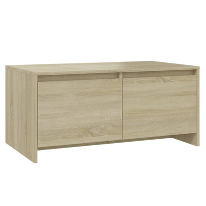 Salontafel 90X50X41,5 Cm Bewerkt Hout Kleurig Sonoma eiken