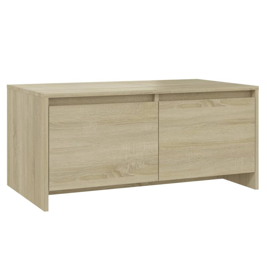 Salontafel 90X50X41,5 Cm Bewerkt Hout Kleurig Sonoma eiken