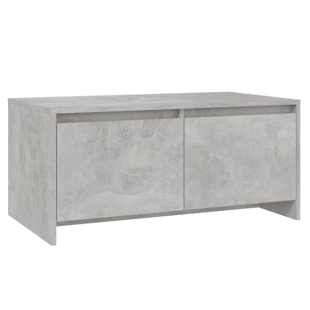 Salontafel 90X50X41,5 Cm Bewerkt Hout Betongrijs