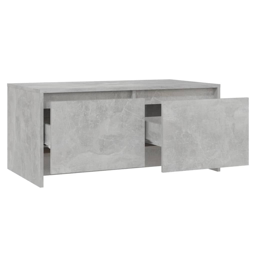 Salontafel 90X50X41,5 Cm Bewerkt Hout Betongrijs
