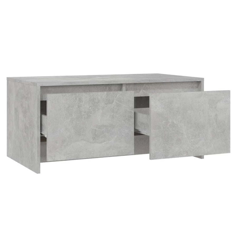 Salontafel 90X50X41,5 Cm Bewerkt Hout Betongrijs