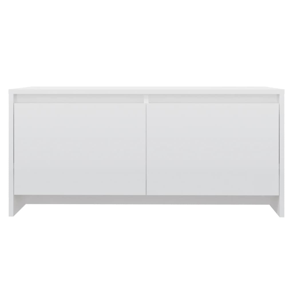 Salontafel 90X50X4,5 Cm Spaanplaat Hoogglans wit