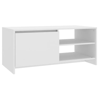 Salontafel 102X50X45 Cm Bewerkt Hout Wit