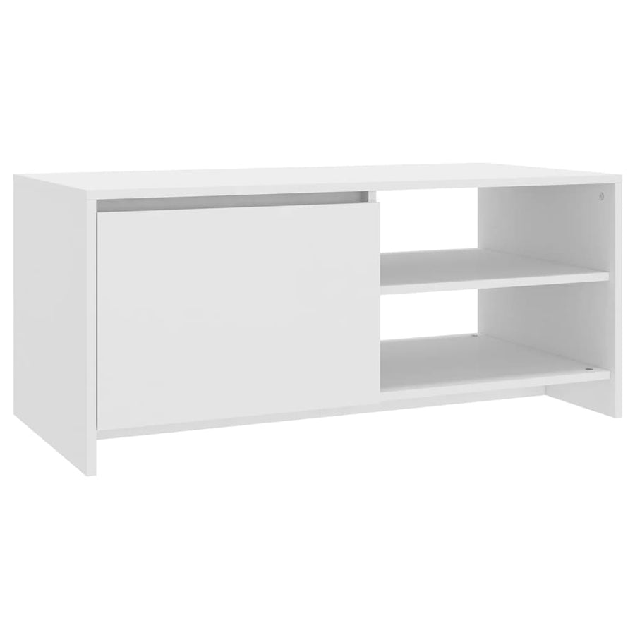 Salontafel 102X50X45 Cm Bewerkt Hout Wit