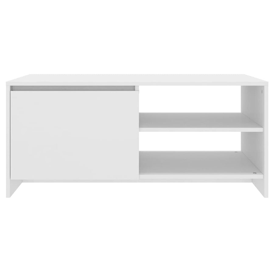 Salontafel 102X50X45 Cm Bewerkt Hout Wit