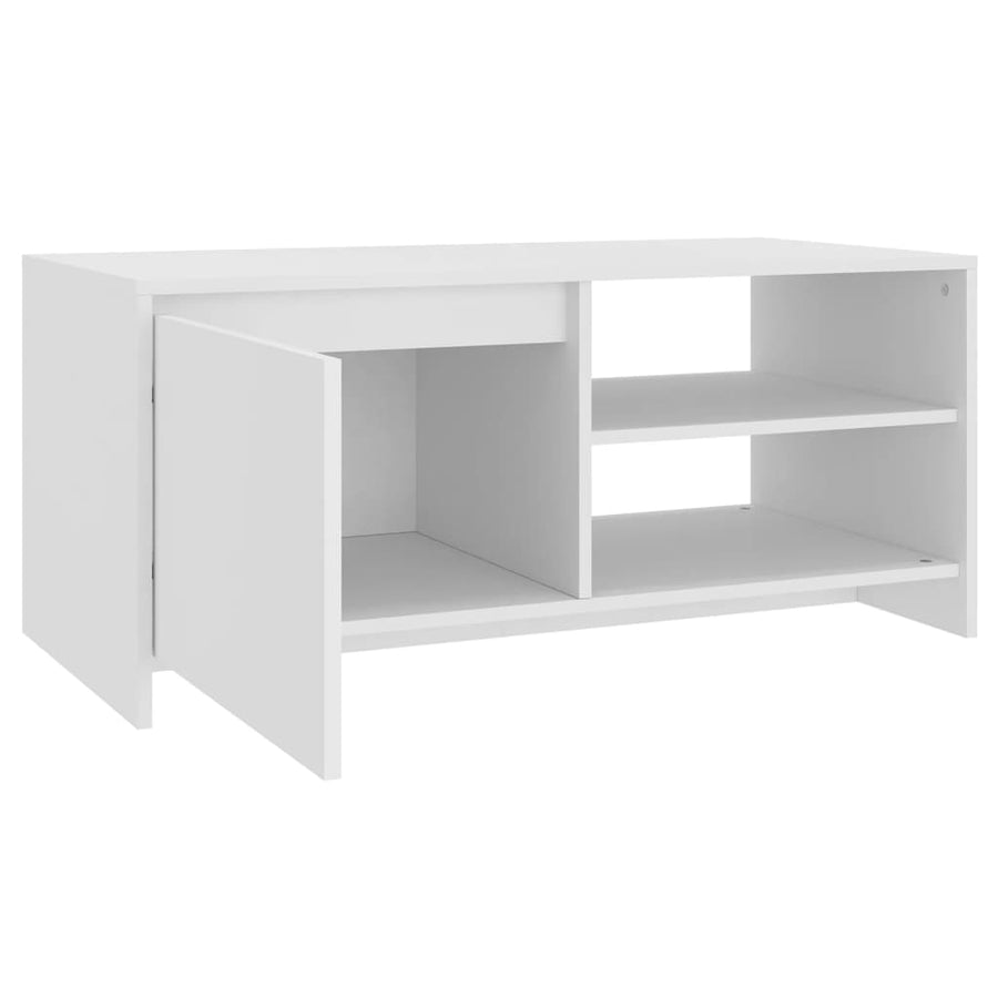 Salontafel 102X50X45 Cm Bewerkt Hout Wit