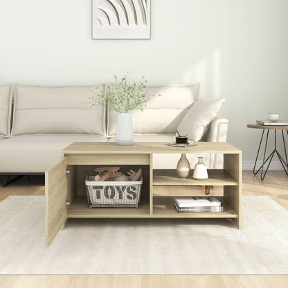 Salontafel 102x50x45 cm bewerkt hout sonoma eikenkleurig