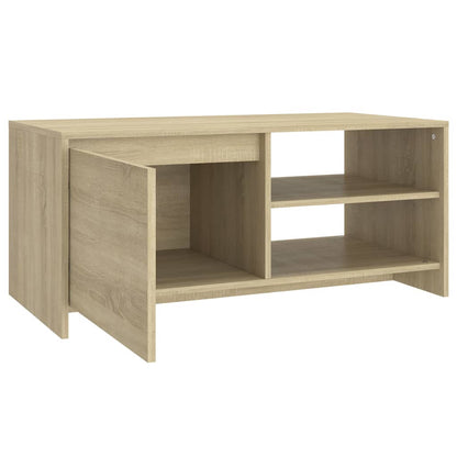 Salontafel 102x50x45 cm bewerkt hout sonoma eikenkleurig