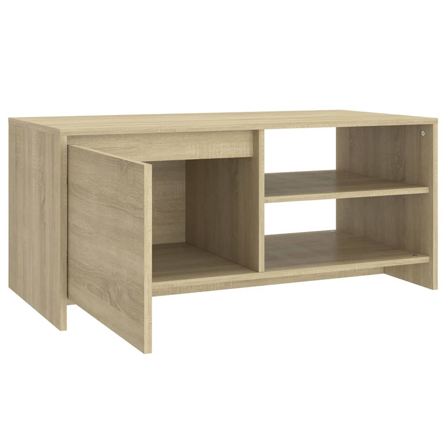 Salontafel 102x50x45 cm bewerkt hout sonoma eikenkleurig