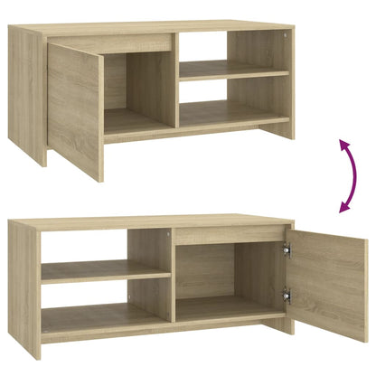Salontafel 102x50x45 cm bewerkt hout sonoma eikenkleurig