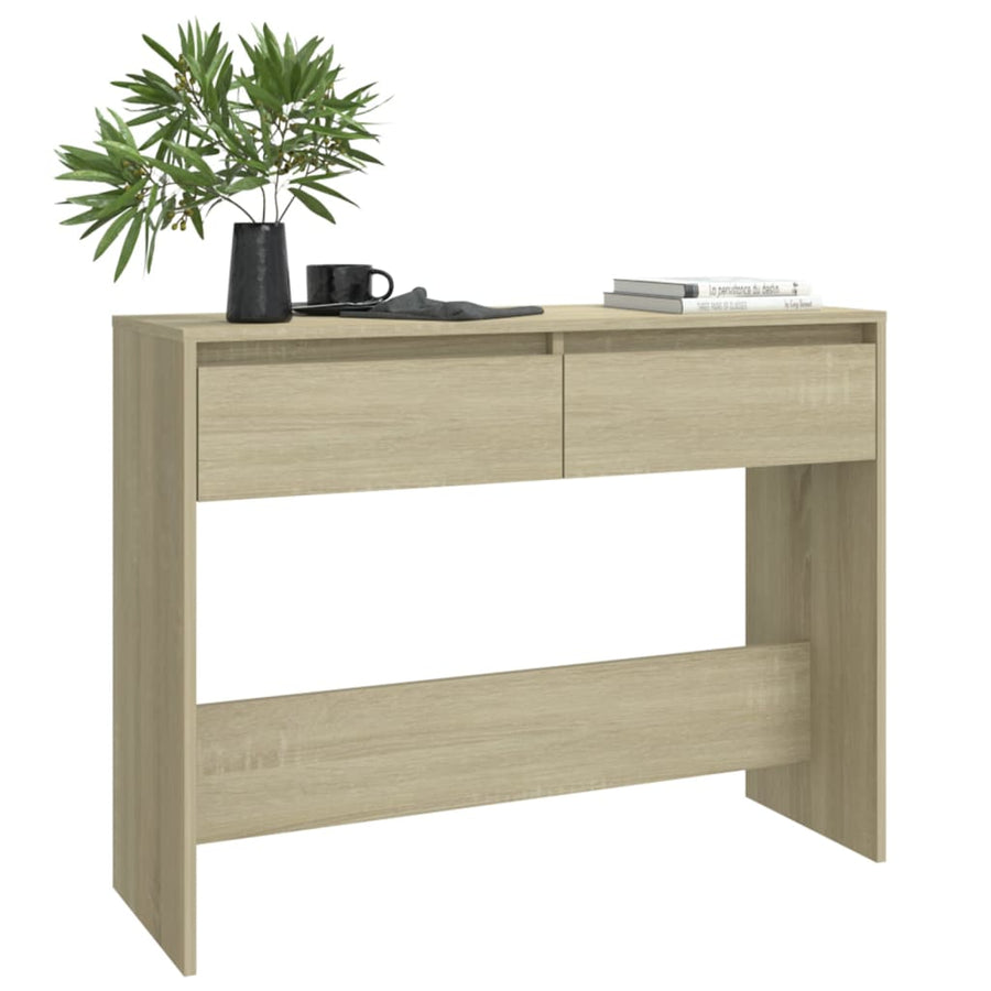 Wandtafel 100X35X76,5 Cm Bewerkt Hout Kleurig Sonoma eiken