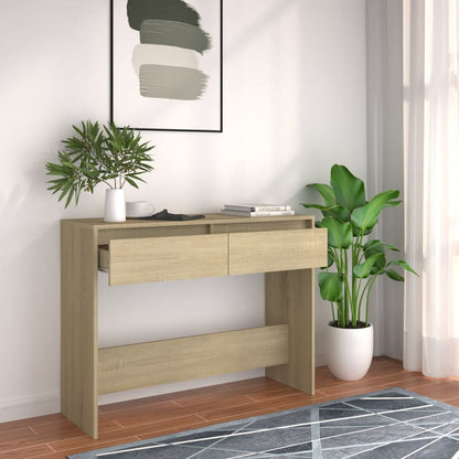 Wandtafel 100X35X76,5 Cm Bewerkt Hout Kleurig Sonoma eiken