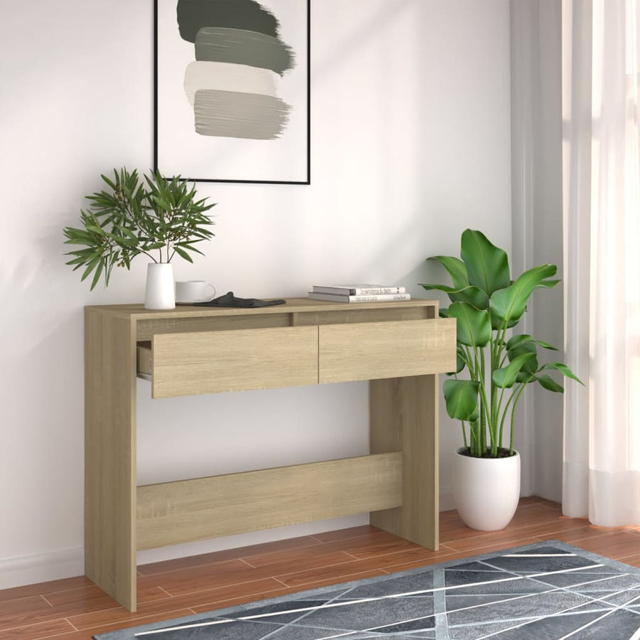Wandtafel 100X35X76,5 Cm Bewerkt Hout Kleurig Sonoma eiken