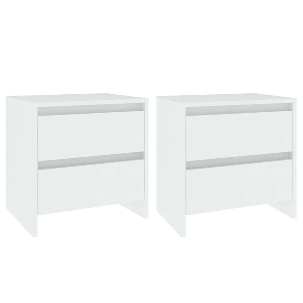 Nachtkastjes 45X34,5X44,5 Cm Bewerkt Hout 2 Wit