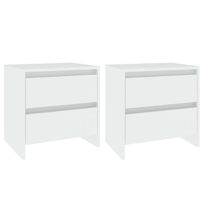 Nachtkastjes 45X34,5X44,5 Cm Bewerkt Hout 2 Wit