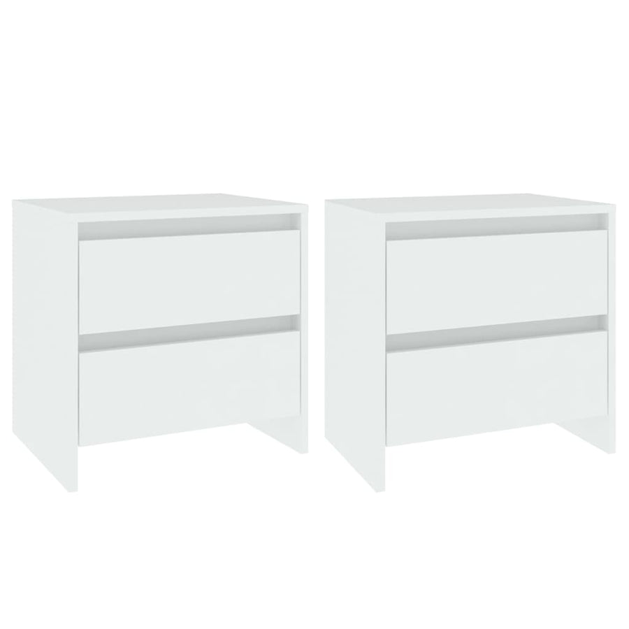 Nachtkastjes 45X34,5X44,5 Cm Bewerkt Hout 2 Wit