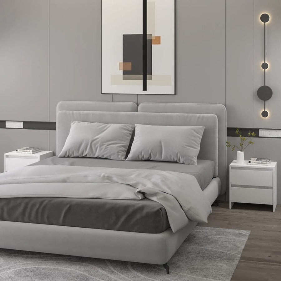 Nachtkastjes 45X34,5X44,5 Cm Bewerkt Hout 2 Wit