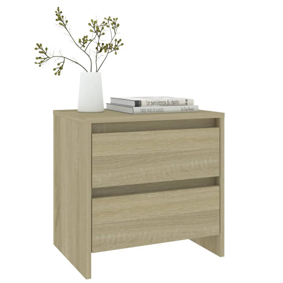 Nachtkastje 45X34,5X44,5 Cm Spaanplaat Kleurig 1 Sonoma eiken