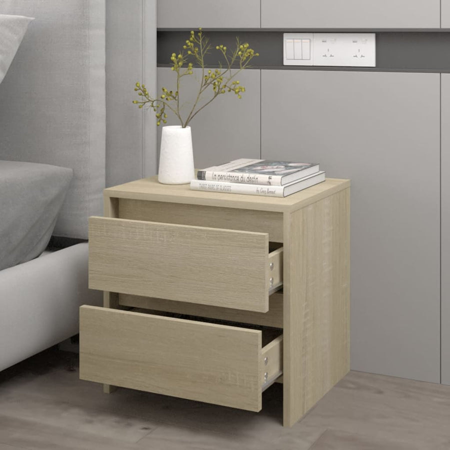 Nachtkastje 45X34,5X44,5 Cm Spaanplaat Kleurig 1 Sonoma eiken