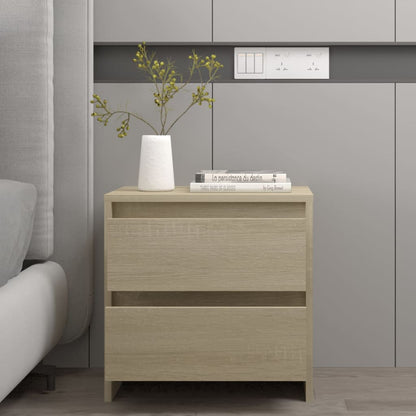 Nachtkastje 45X34,5X44,5 Cm Spaanplaat Kleurig 1 Sonoma eiken
