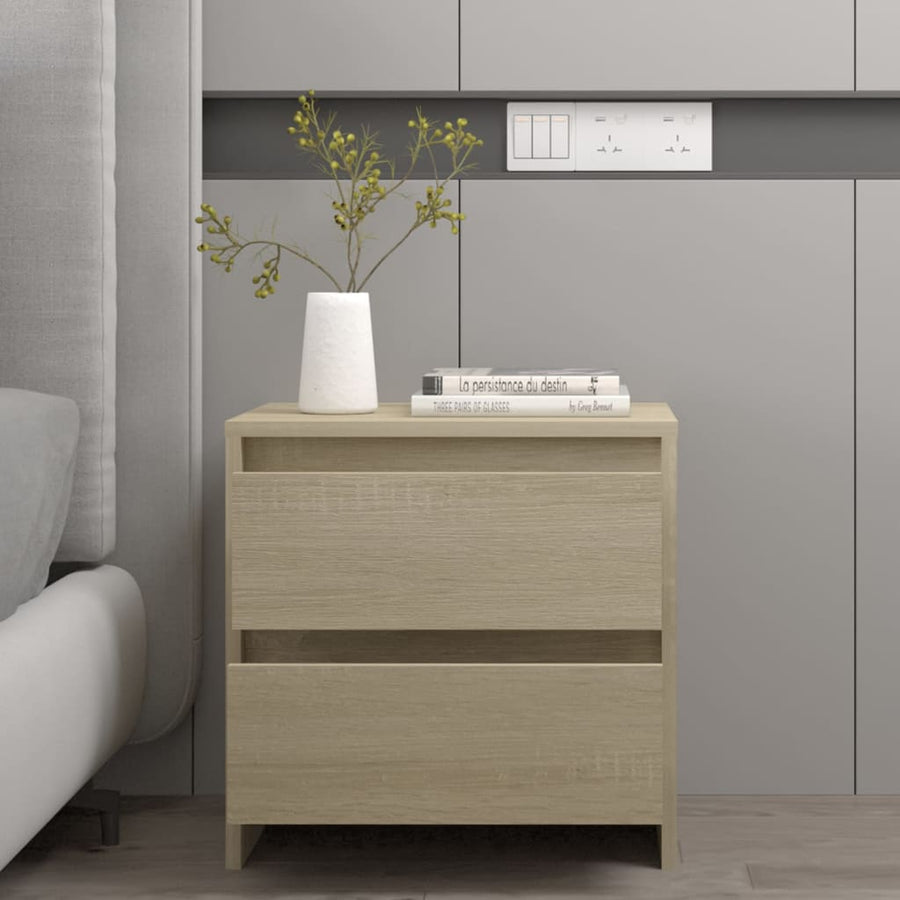 Nachtkastje 45X34,5X44,5 Cm Spaanplaat Kleurig 1 Sonoma eiken