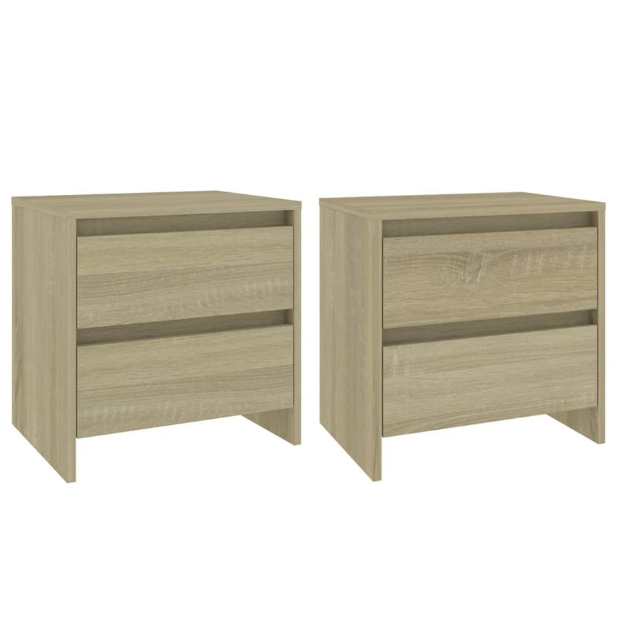 Nachtkastjes 45X34,5X44,5 Xm Spaanplaat Kleur 2 Sonoma eiken