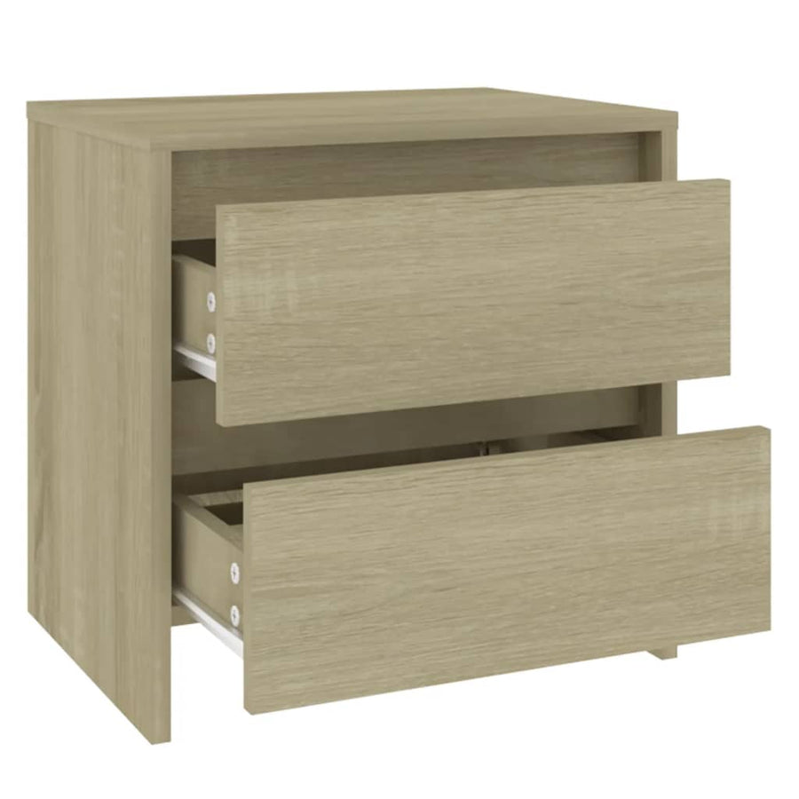 Nachtkastjes 45X34,5X44,5 Xm Spaanplaat Kleur 2 Sonoma eiken