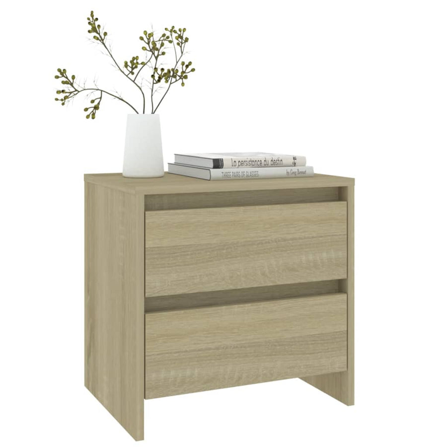 Nachtkastjes 45X34,5X44,5 Xm Spaanplaat Kleur 2 Sonoma eiken