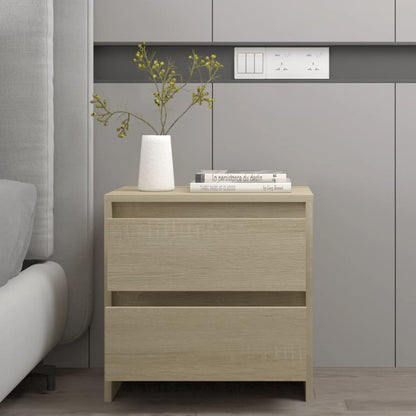 Nachtkastjes 45X34,5X44,5 Xm Spaanplaat Kleur 2 Sonoma eiken