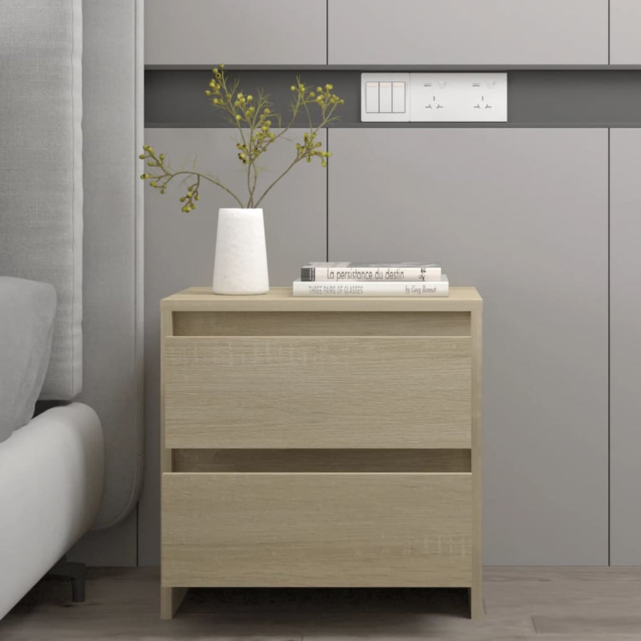 Nachtkastjes 45X34,5X44,5 Xm Spaanplaat Kleur 2 Sonoma eiken