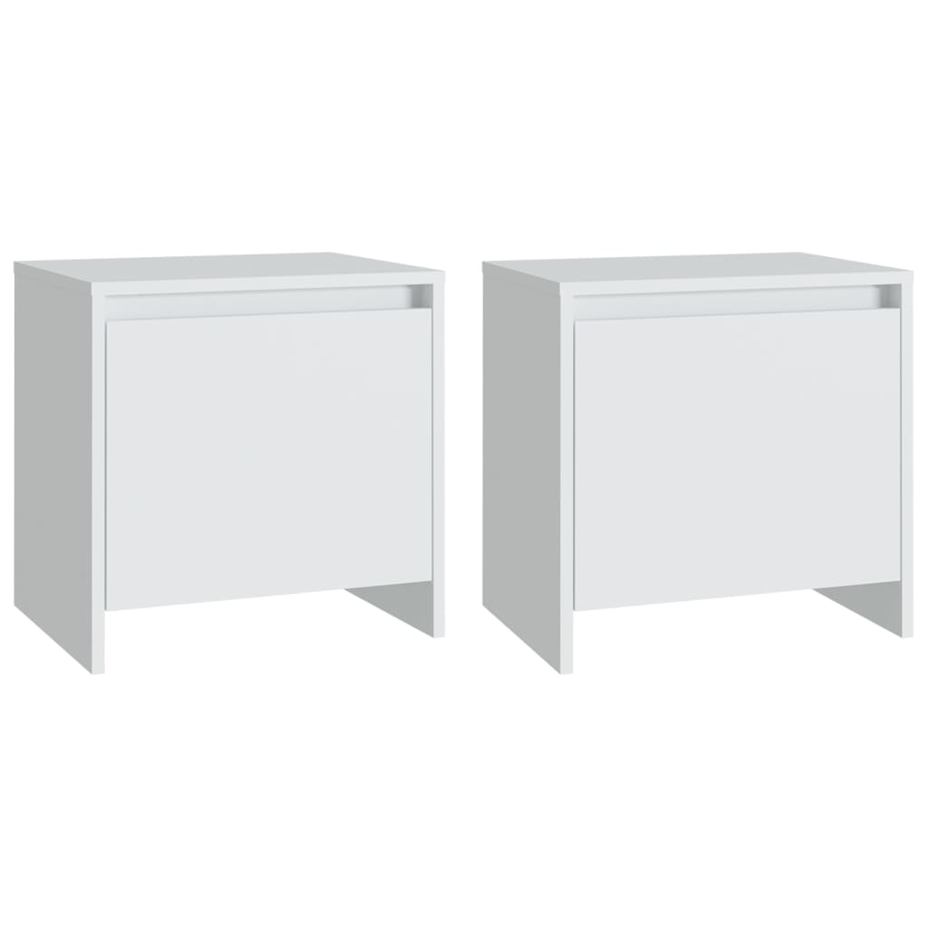 Nachtkastjes 45X34X44,5 Cm Spaanplaat 2 Wit