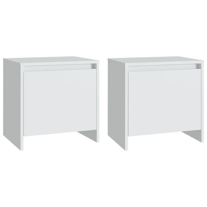 Nachtkastjes 45X34X44,5 Cm Spaanplaat 2 Wit