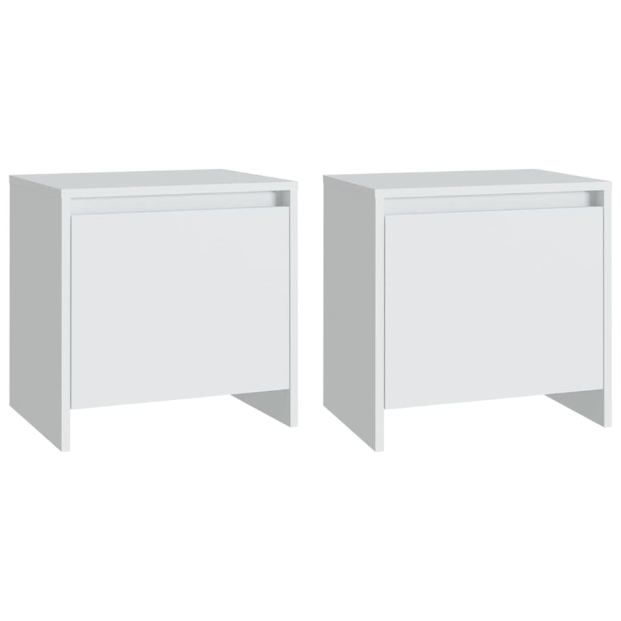 Nachtkastjes 45X34X44,5 Cm Spaanplaat 2 Wit