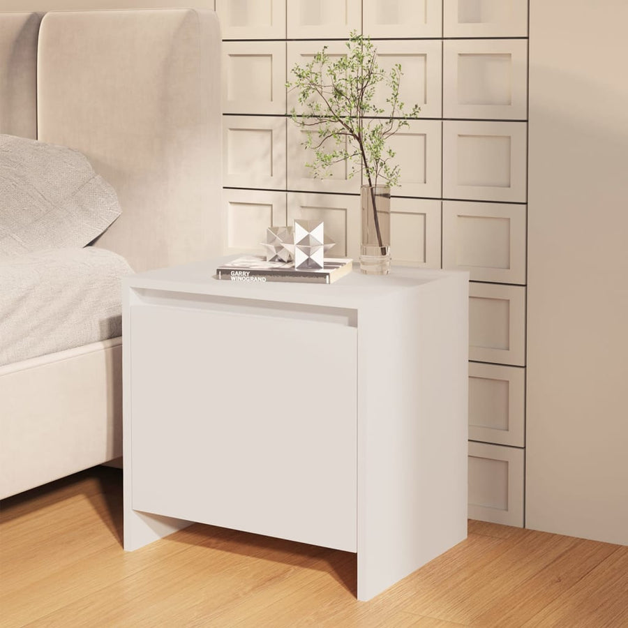 Nachtkastjes 45X34X44,5 Cm Spaanplaat 2 Wit