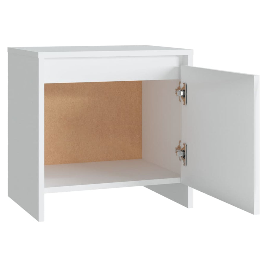 Nachtkastjes 45X34X44,5 Cm Spaanplaat 2 Wit