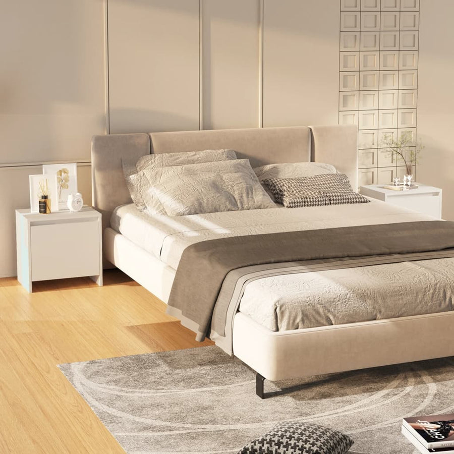 Nachtkastjes 45X34X44,5 Cm Spaanplaat 2 Wit