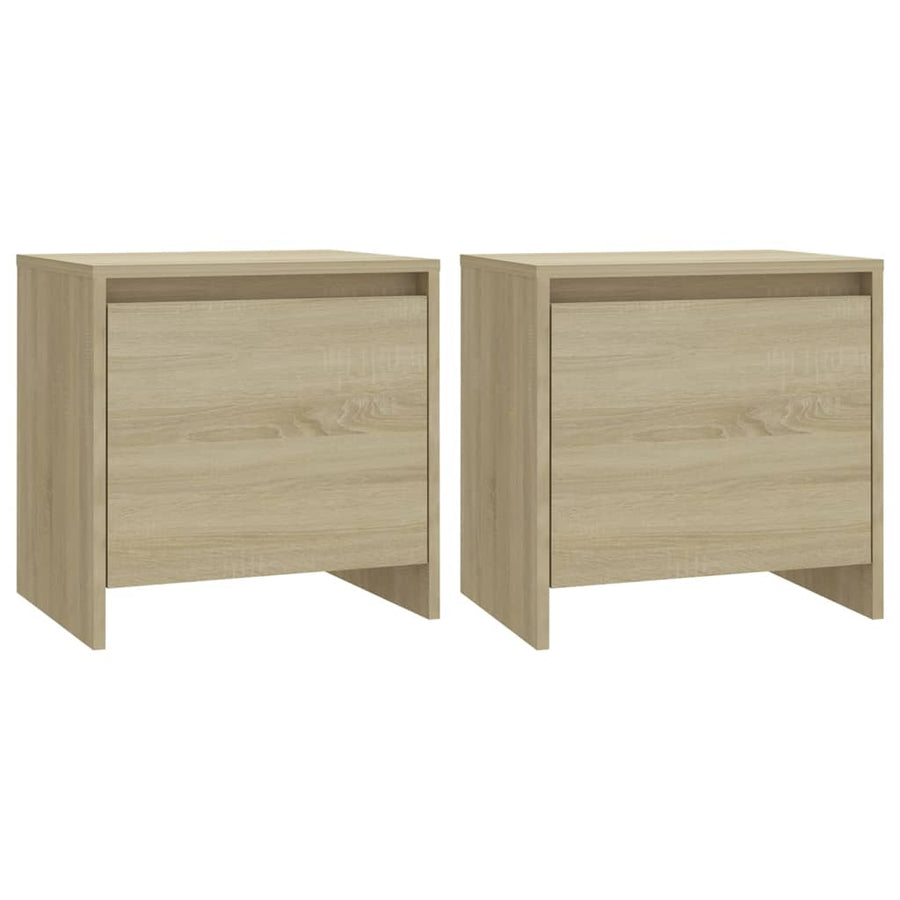 Nachtkastjes 45X34X44,5 Cm Bewerkt Hout Kleur 2 Sonoma eiken