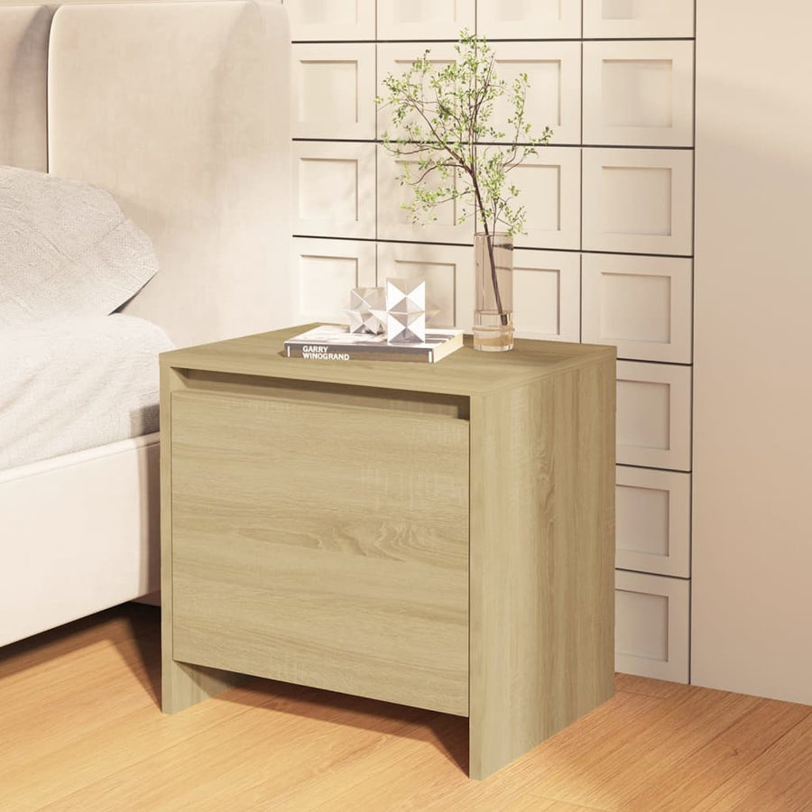 Nachtkastjes 45X34X44,5 Cm Bewerkt Hout Kleur 2 Sonoma eiken
