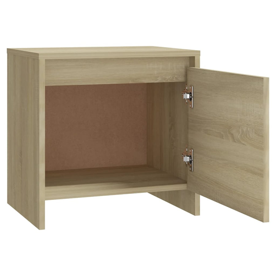 Nachtkastjes 45X34X44,5 Cm Bewerkt Hout Kleur 2 Sonoma eiken